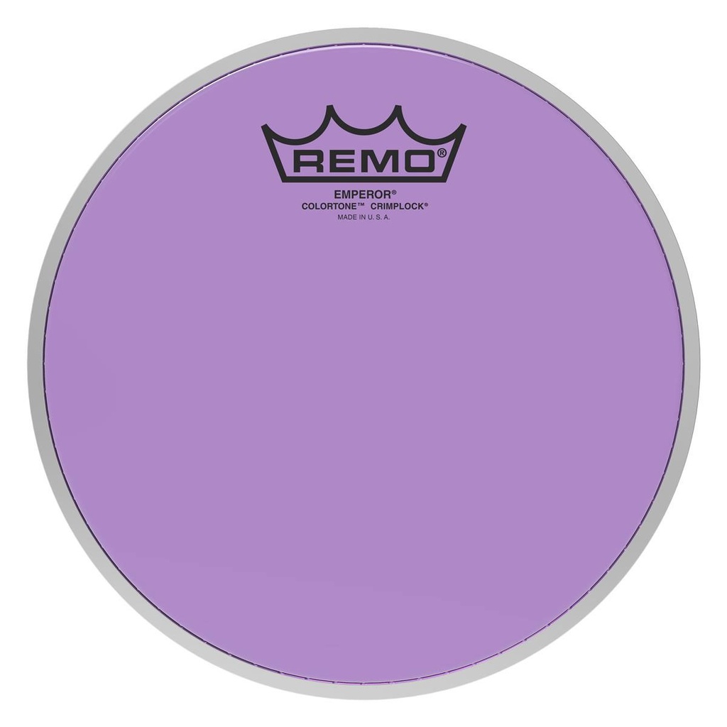 [BE-0308-CT-PUMP] Remo 8" Emperor Colortone Purple Crimplock Marching Tenor Head