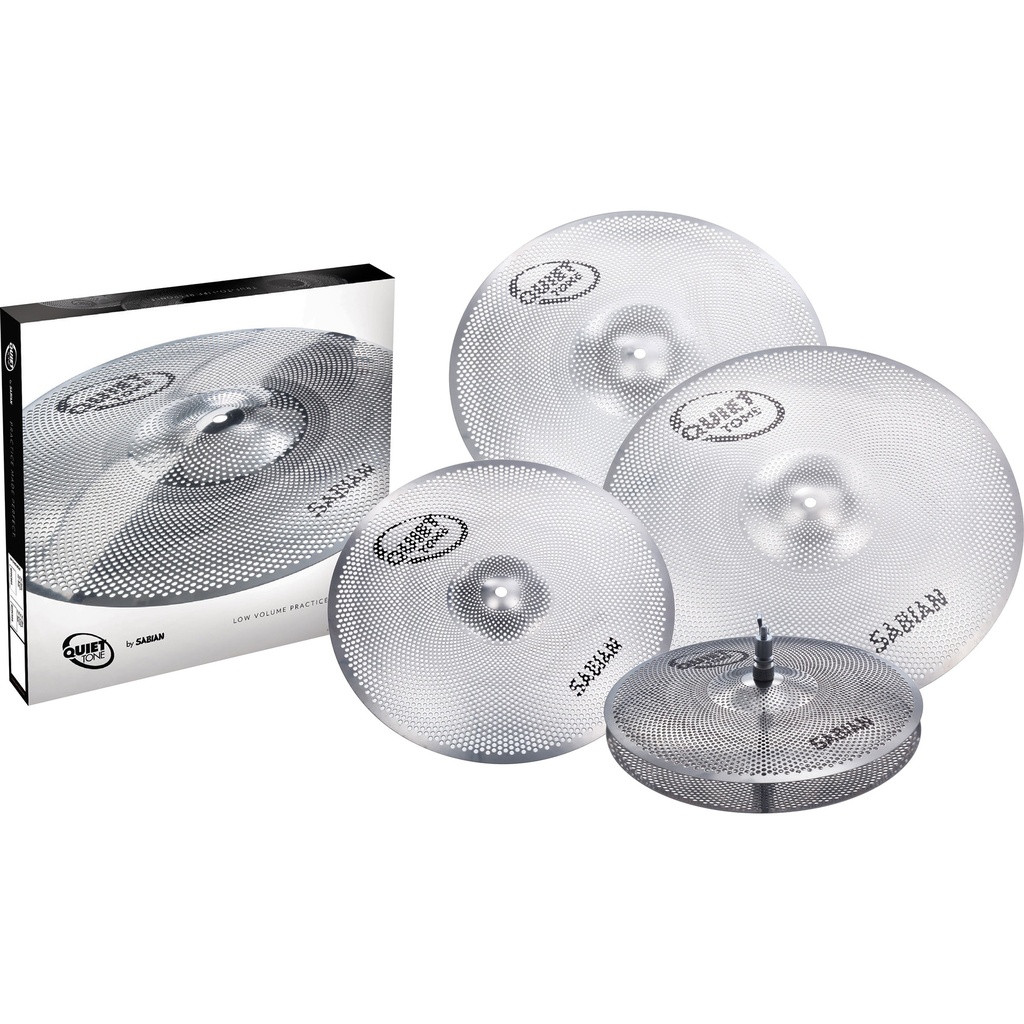 [QTPC504] Sabian Quiet Tone 4-Piece Practice Cymbal Box Set (HH 2 Cr Ri)