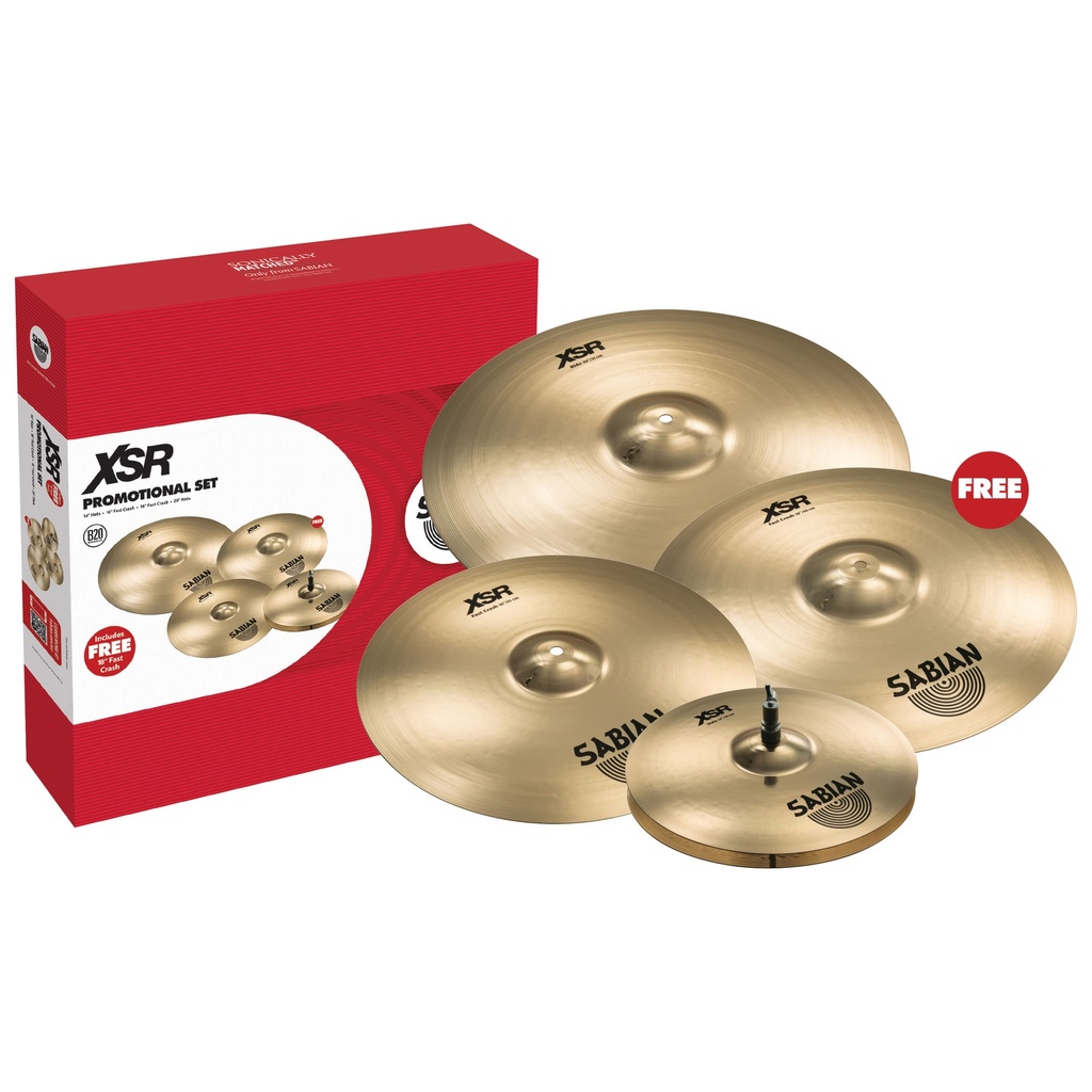 [XSR5005GB] Sabian XSR Performance Box Set w/ FREE 18" Fast Cr (14H-16C-20R)