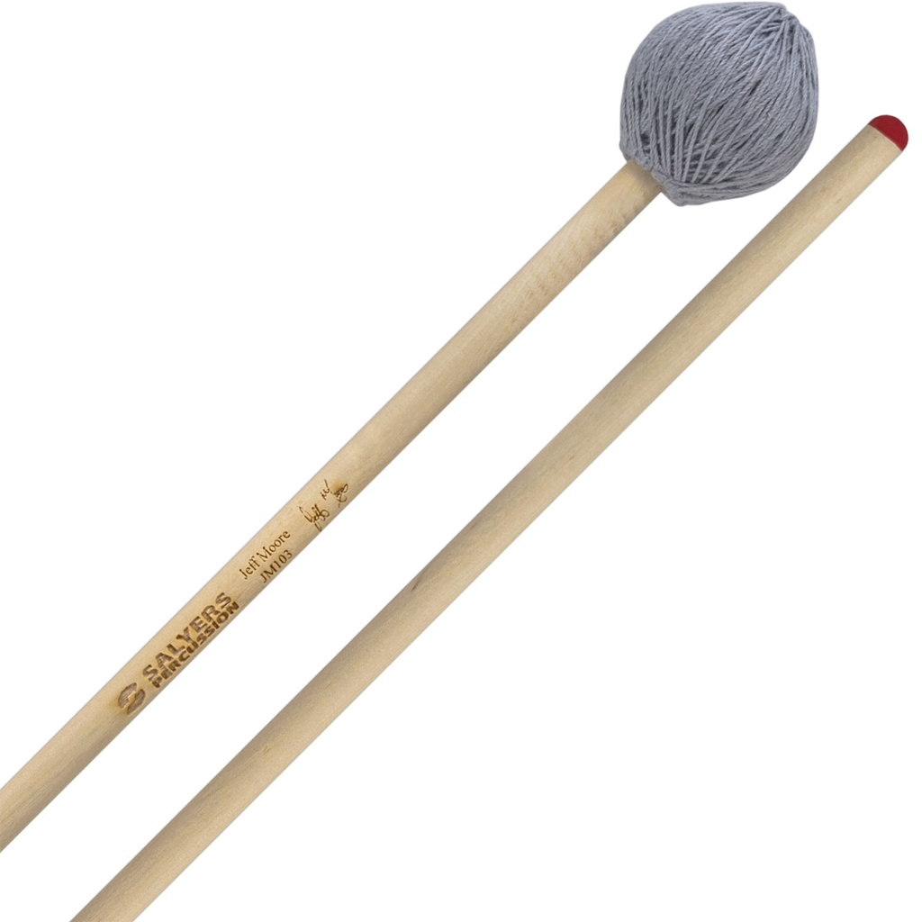 [JM103] Salyers Percussion Jeff Moore Medium Hard Marimba Mallets w/ Birch Handles