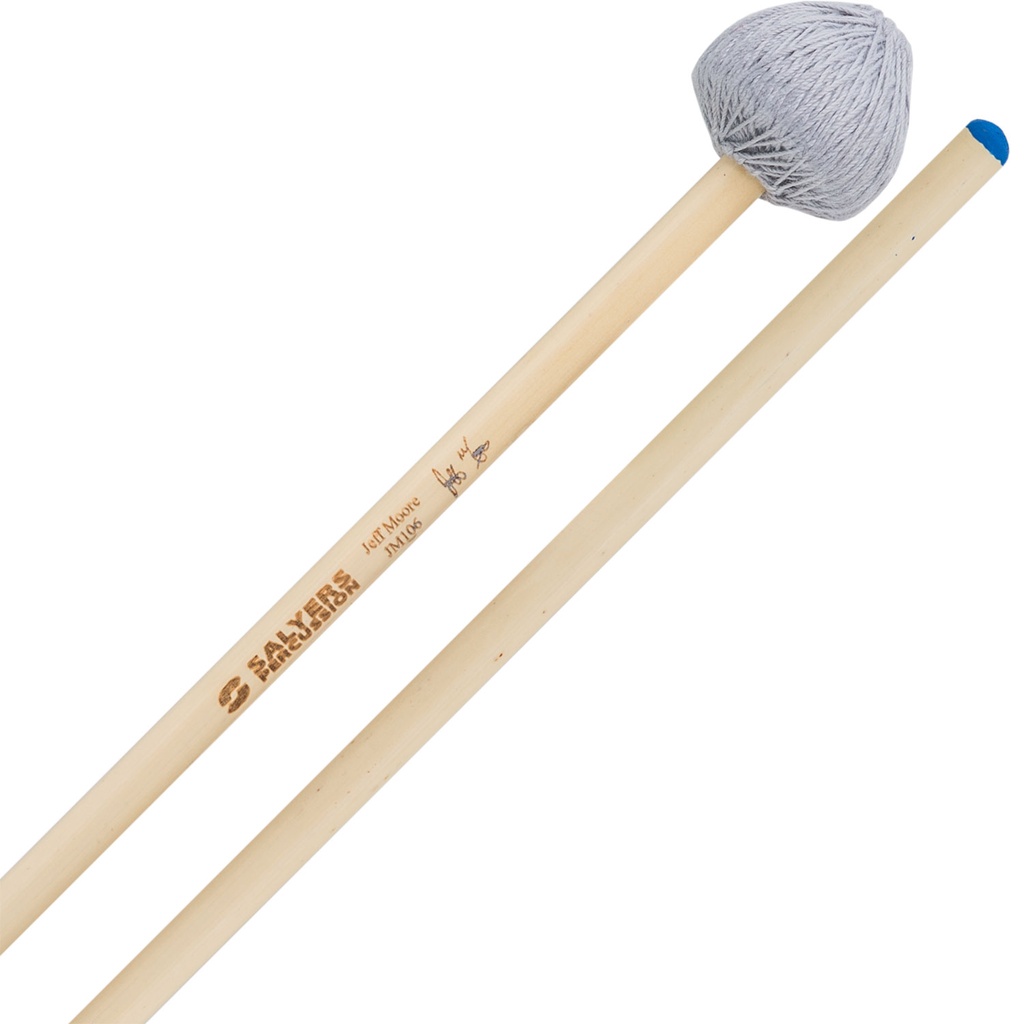 [JM106] Salyers Percussion Jeff Moore Medium Soft Vibraphone Mallets w/ Rattan Handles