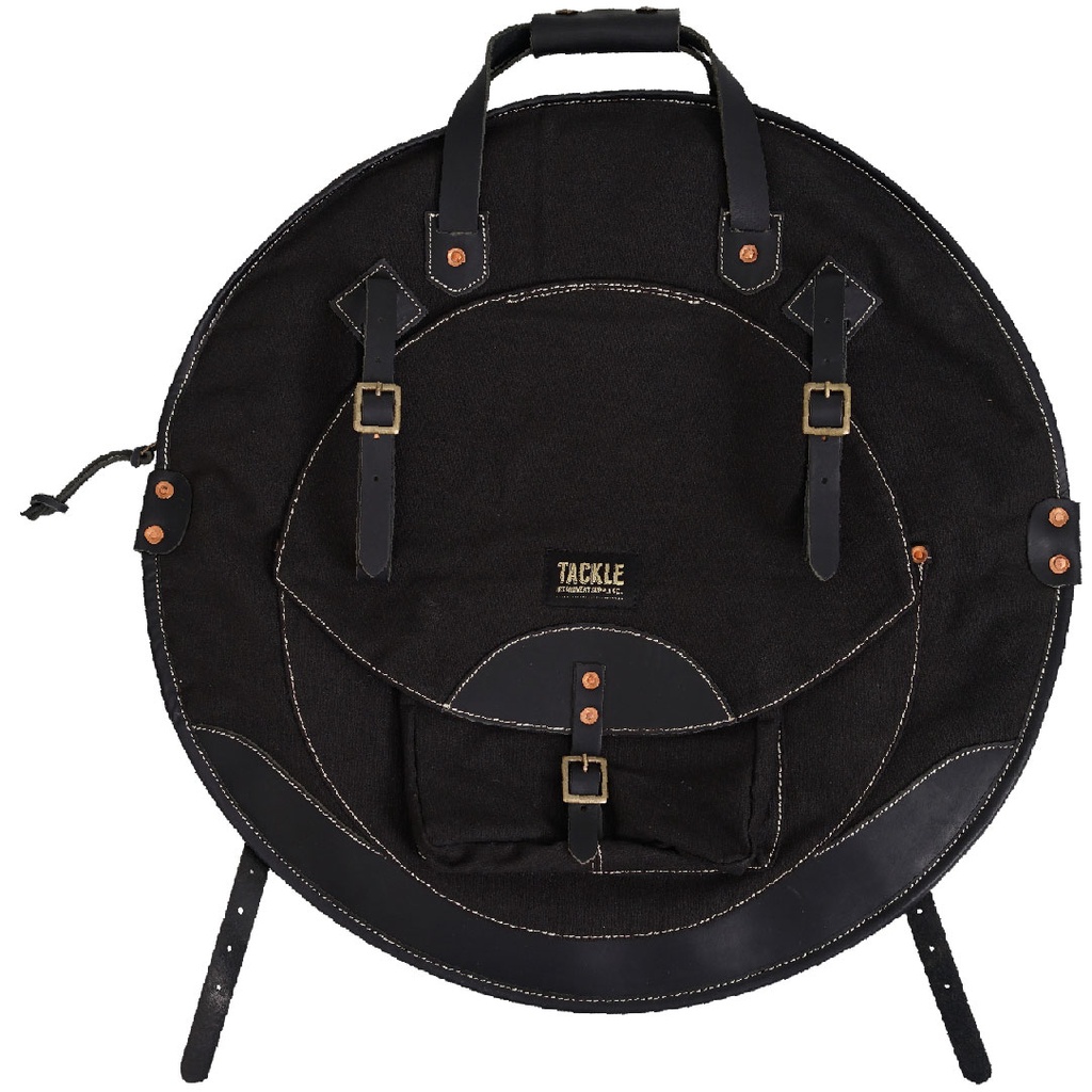 Tackle Instrument Supply Co. 24" Black Canvas/ Black Leather Cymbal Bag