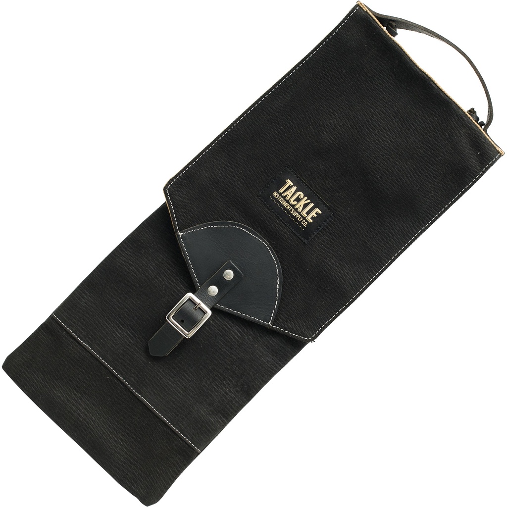[CSB-BLK] Tackle Instrument Supply Co. Black Waxed Canvas Compact Stick Bag