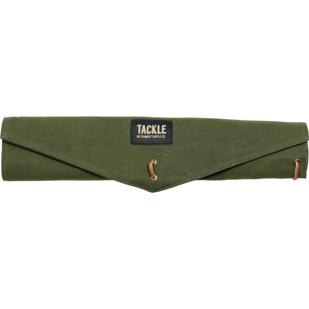 [RUSB-FG] Tackle Instrument Supply Co. Forest Green Waxed Canvas Roll Up Stick Bag