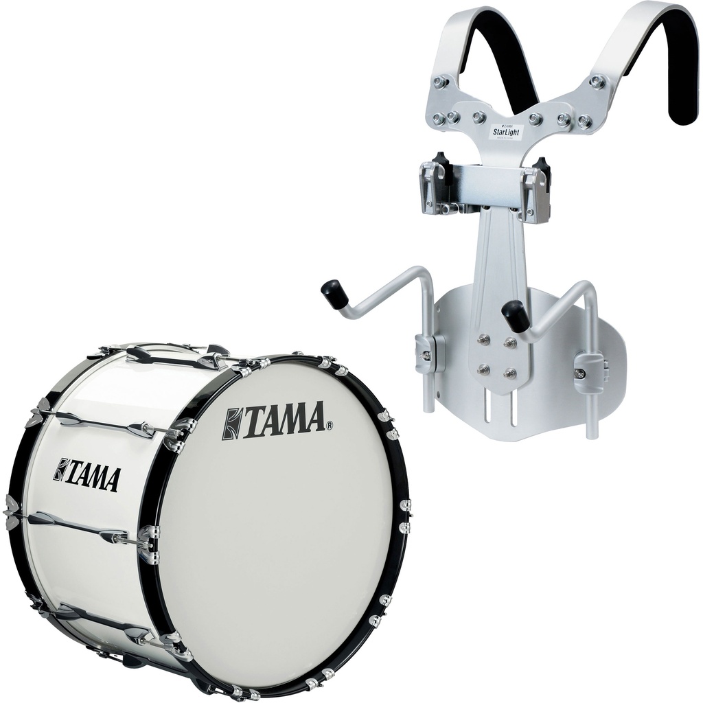 Tama 14" x 22" StarLight Marching Bass w/ Carrier in Sugar White