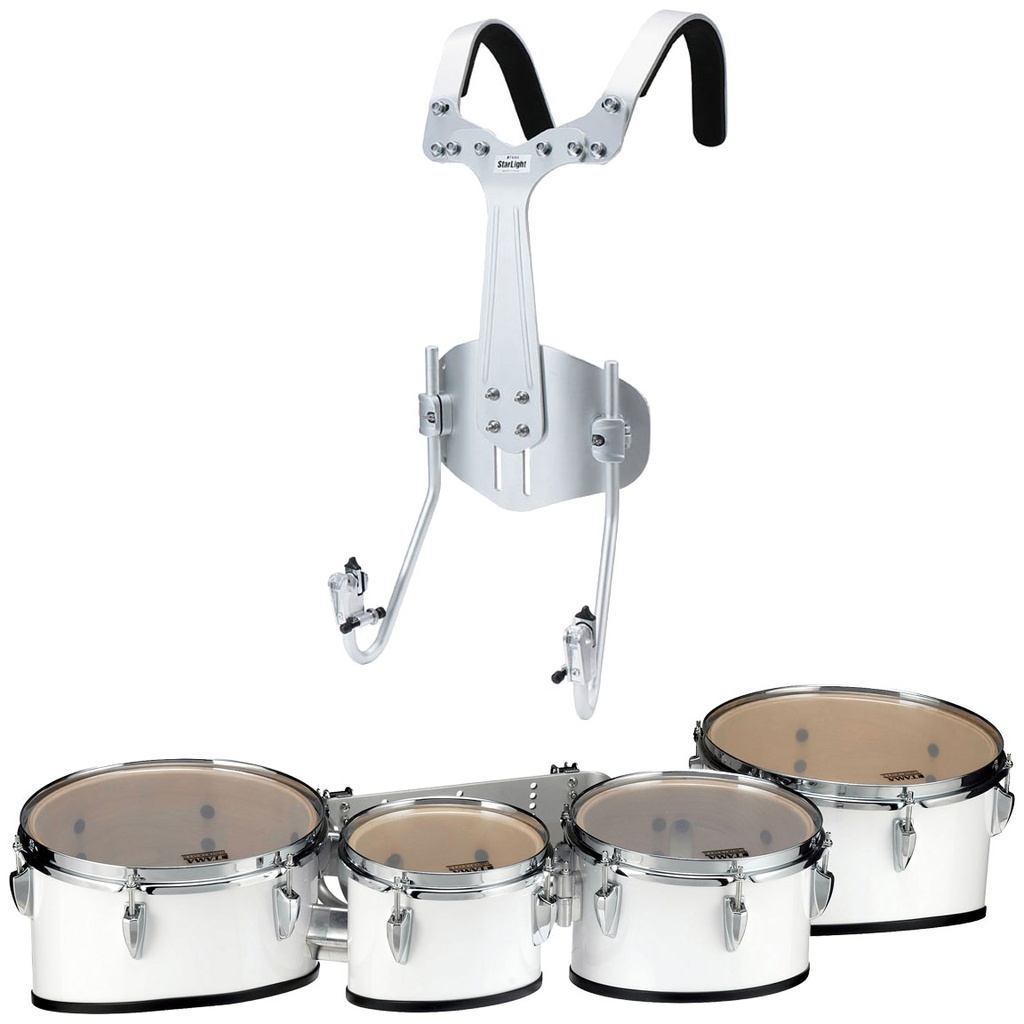 [R8023TKXSGW] Tama 8-10-12-13" StarLight Tenors w/ Carrier in Sugar White