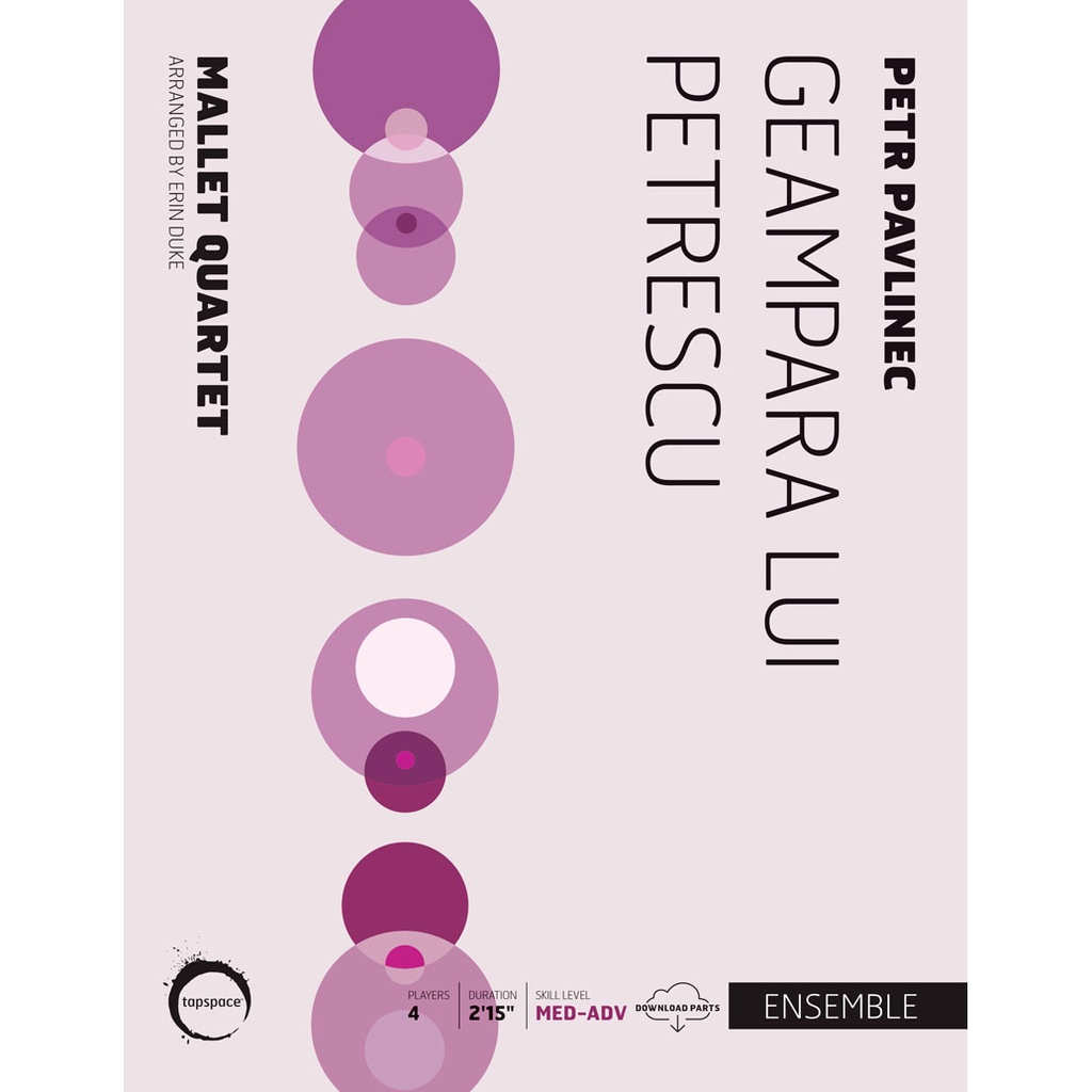 [TSPCE21-003] Tapspace Geampara Lui Petrescu by Petr Pavlinec arr. Erin Duke