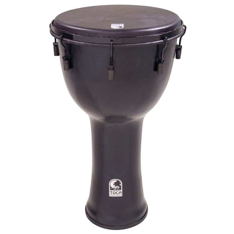 [SFDMX-14BMB] Toca 14" Freestyle Mechanically-Tuned Black Mamba Djembe with Bag