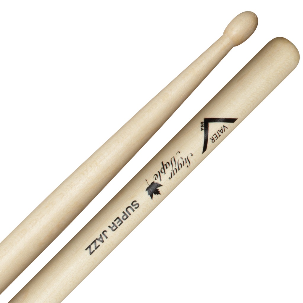 [VSMSJW] Vater Sugar Maple Super Jazz Sticks with Wood Tips