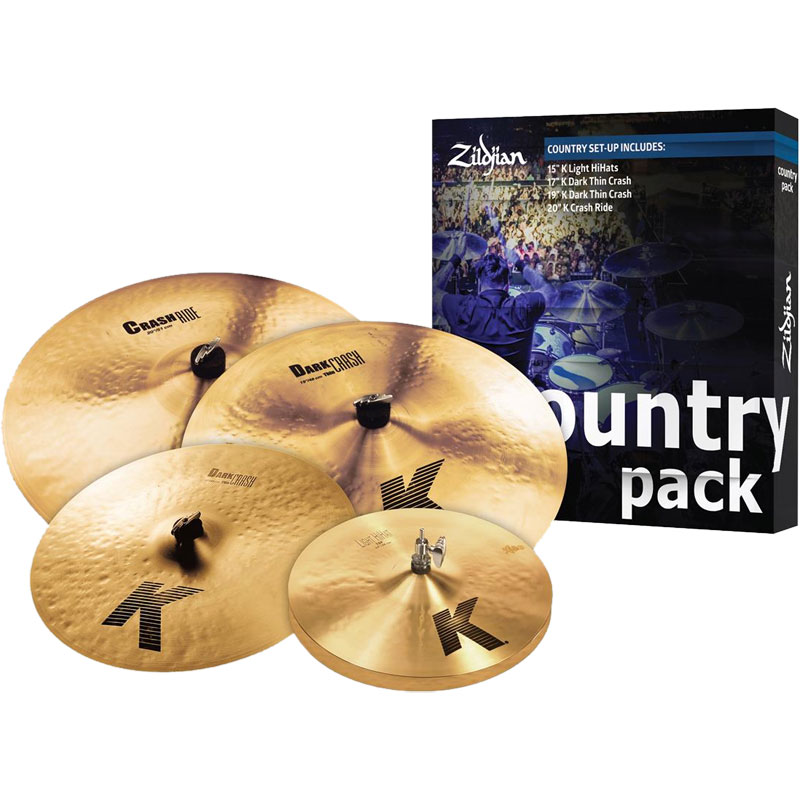 [K0801C] Zildjian K0801C K Country Cymbal Box Set (15HH-17C-19C-20CR)