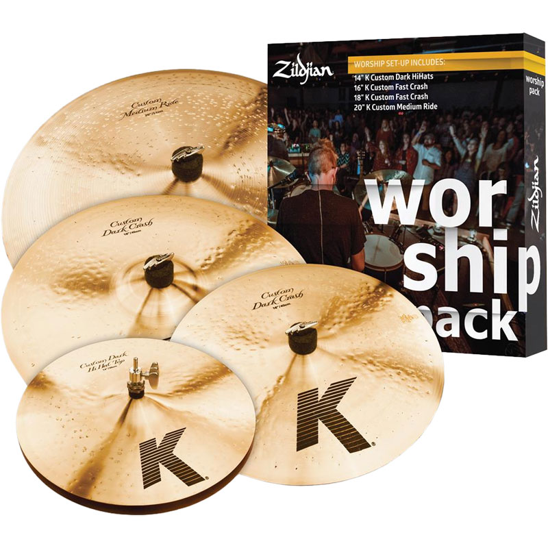[KC0801W] Zildjian KC0801W K Custom Worship Cymbal Box Set (14HH-16C-18C-20R)