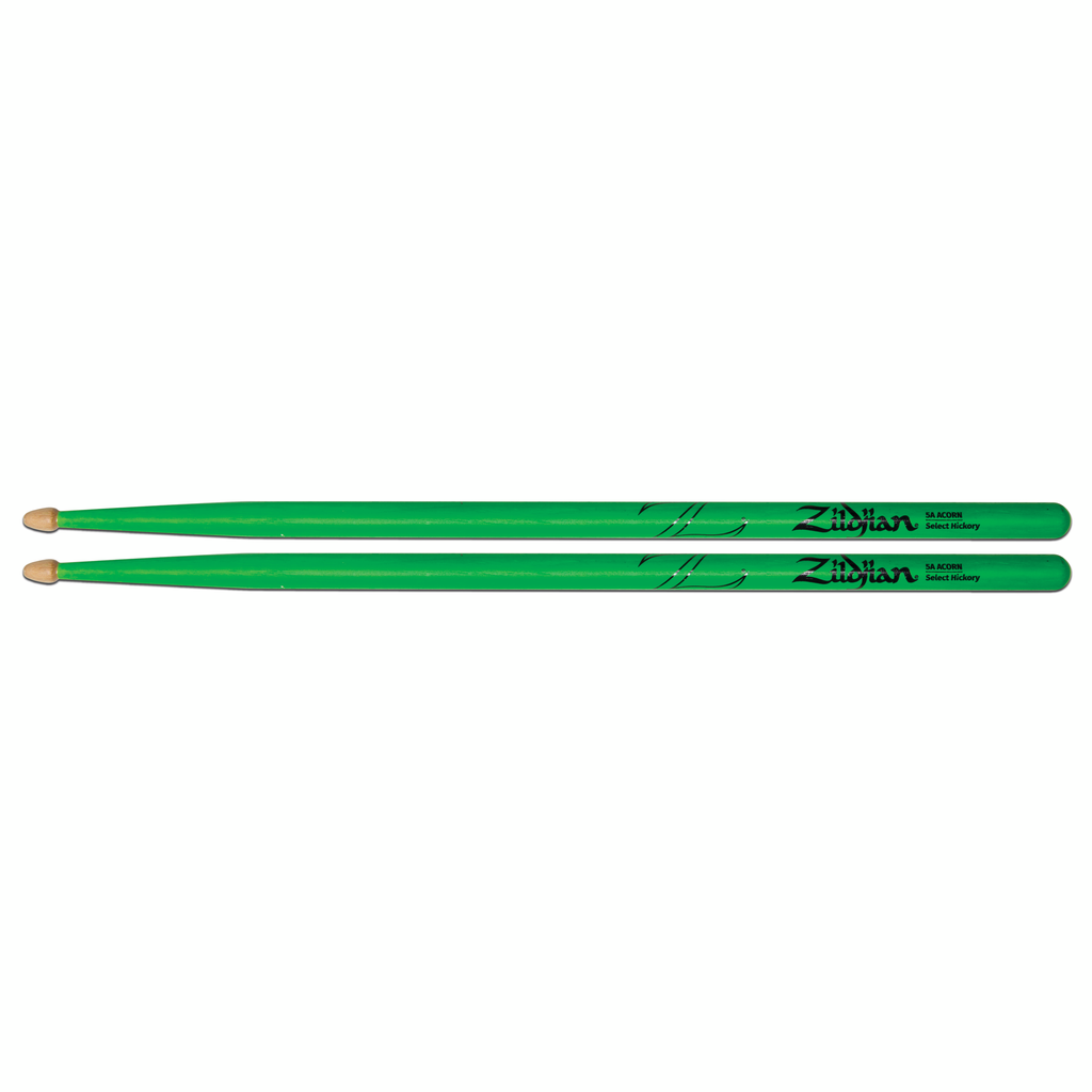 Zildjian Z5AACDGG 5A Acorn Neon Green Drumsticks