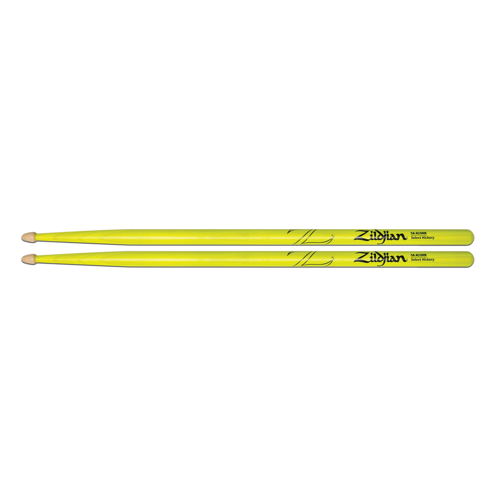 Zildjian Z5AACDGY 5A Acorn Neon Yellow Drumsticks