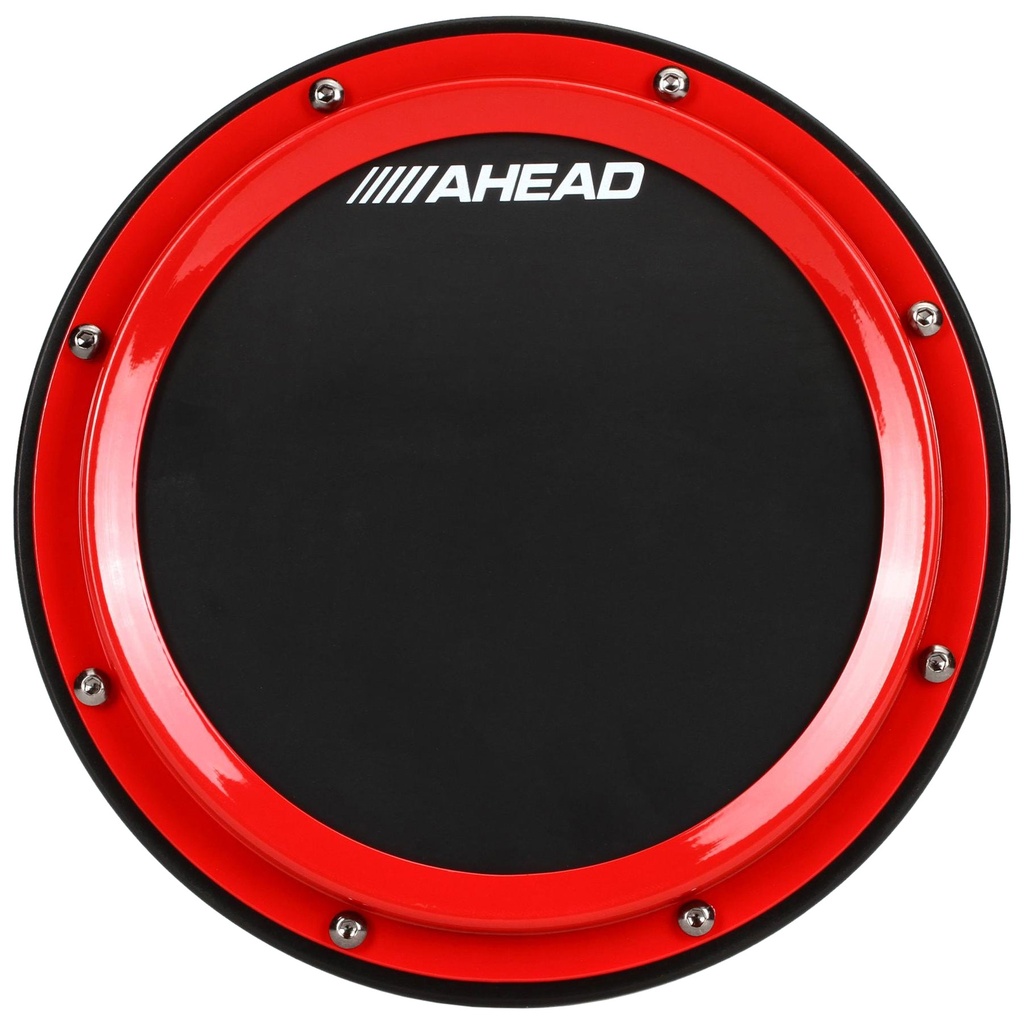 [AHSHP10R] Ahead 10" Red S-Hoop Black Rubber Practice Pad w/ Snare Sound