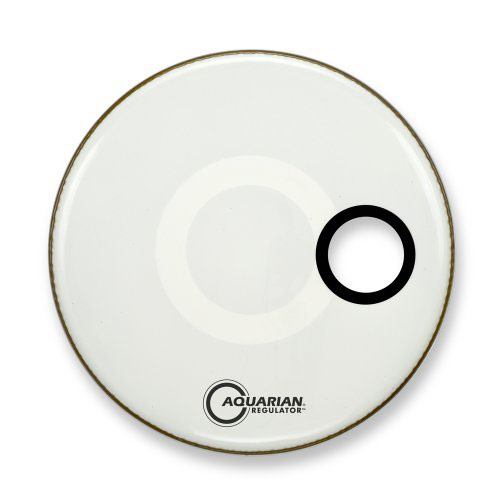 Aquarian 22" White Regulator Front Bass with Hole