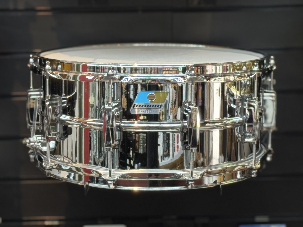 [LM402BON] Ludwig 6 1/2" x 14" Supraphonic Snare Drum w/Serialized Blue/Olive Badge