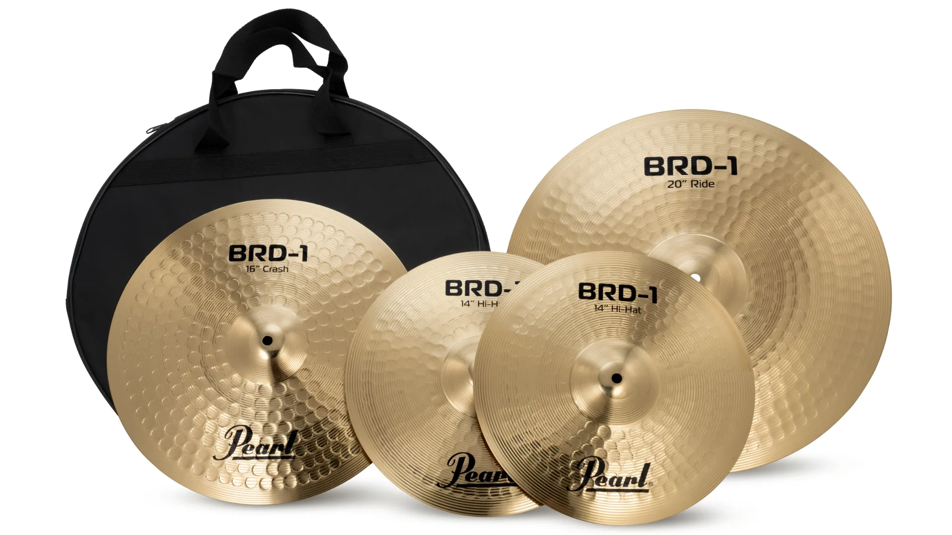[BRD1] Pearl CYMBAL PACK W/ 20"RIDE, 16"CRASH, 14"HATS