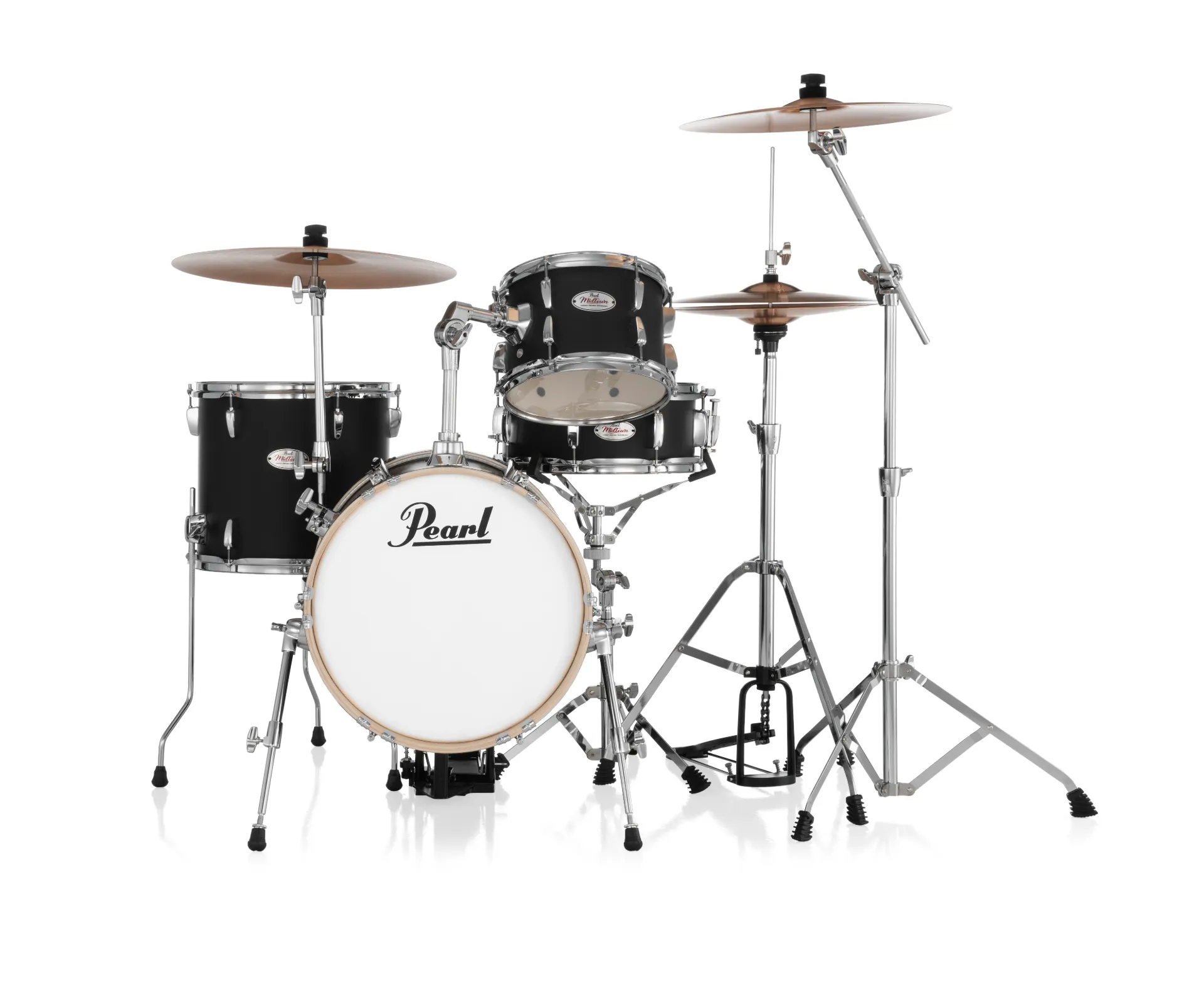 Pearl Midtown 4-Piece Shell Pack (13, 10, 16B, 13x5.5) in Matte Asphalt Black