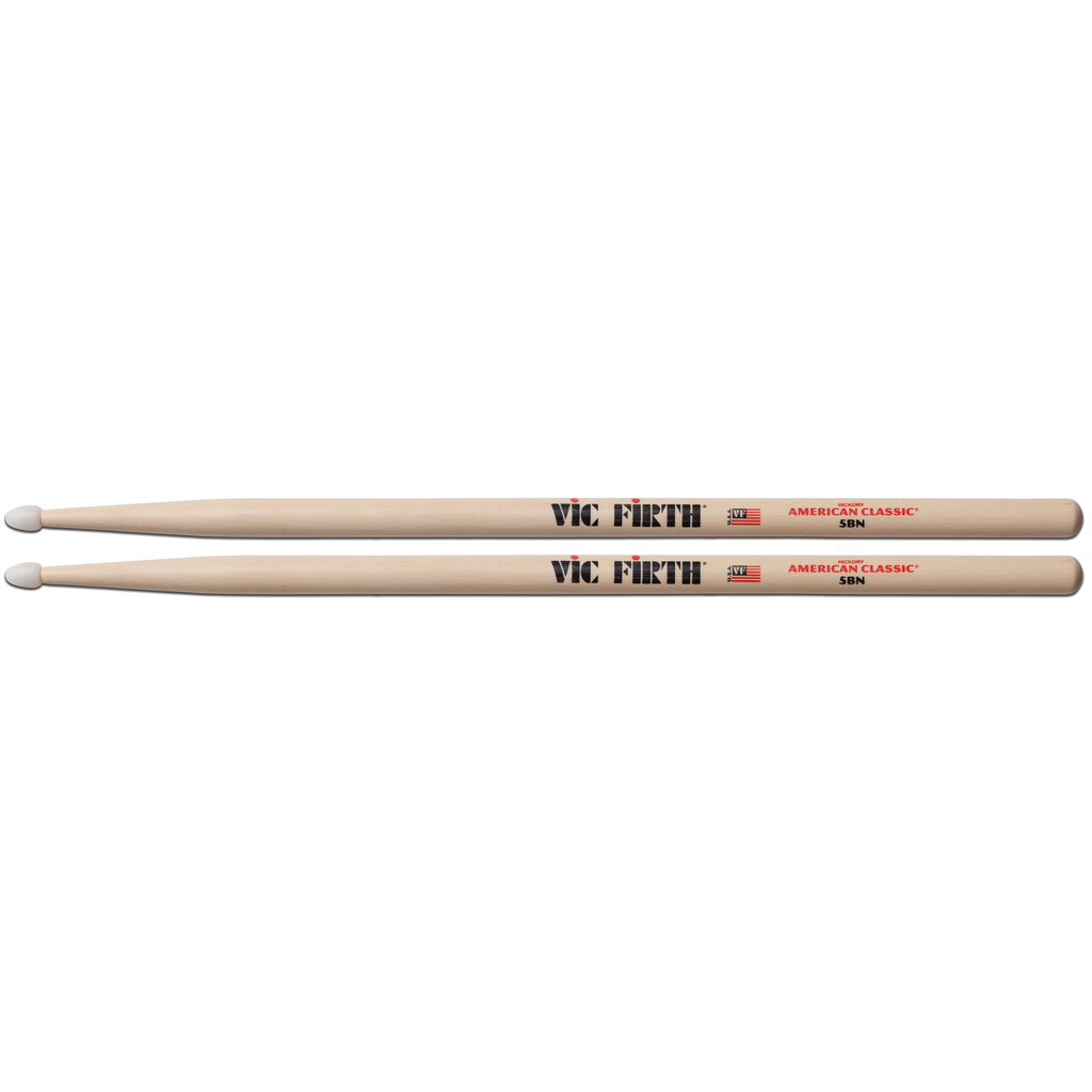 Vic Firth 5BN American Classic Nylon Tip Hickory Drumsticks