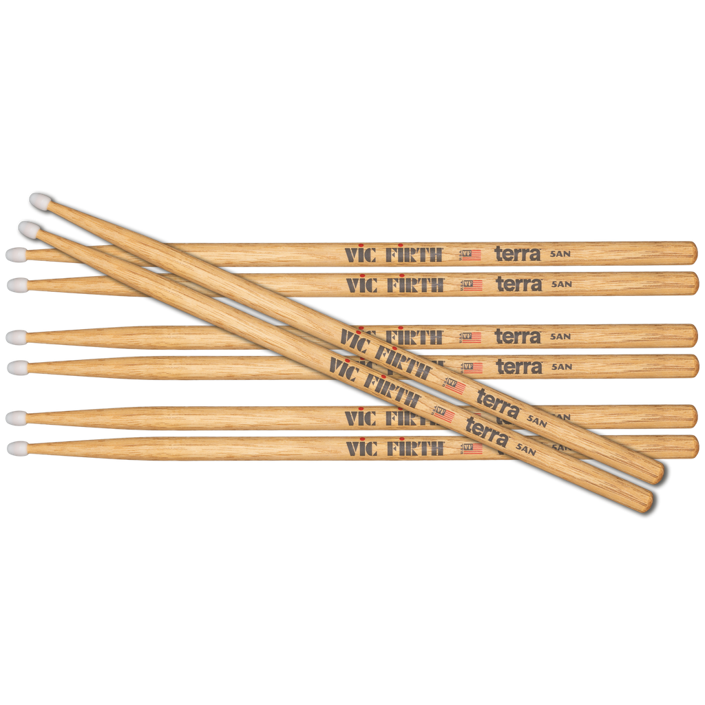 [P5ATN4PK] Vic Firth P5ATN4PK American Classic 5A Nylon Terra Series 4pr Value Pack